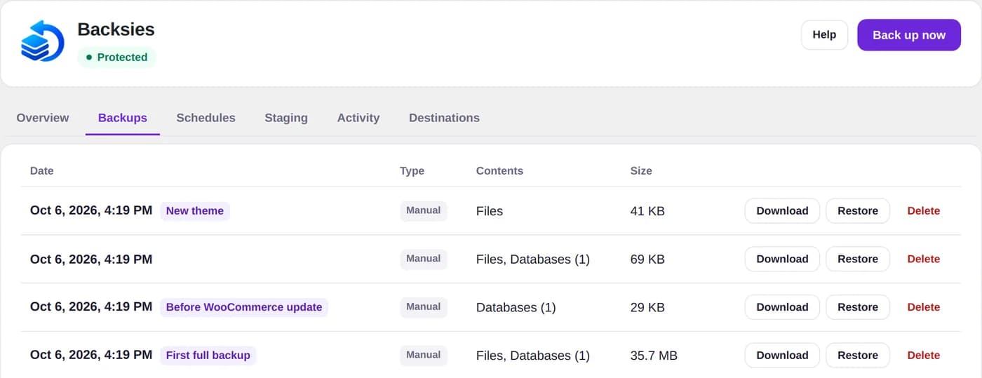 Jokainen muutos, aikataulussa