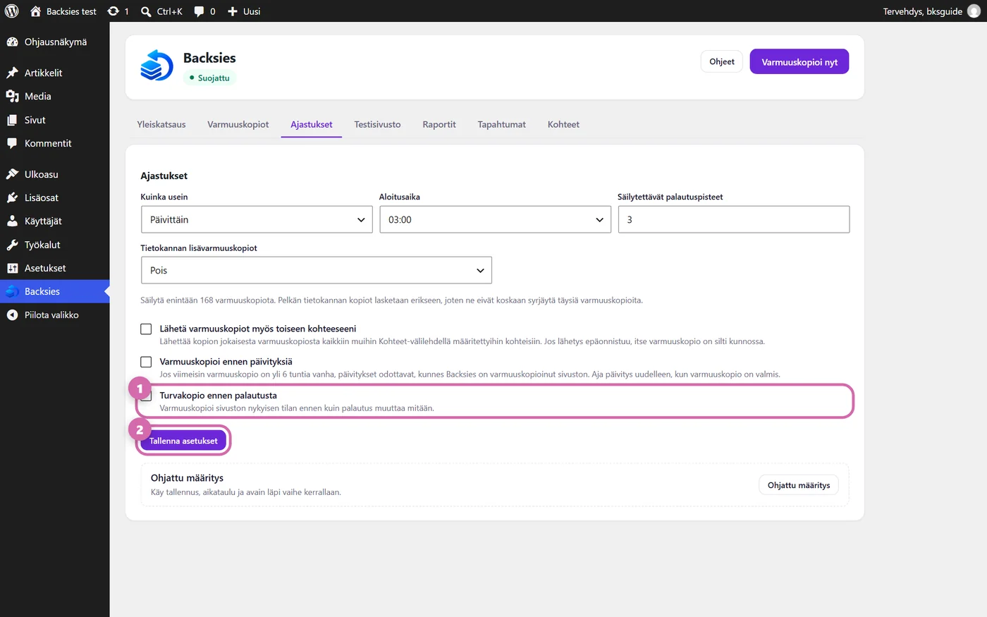 Tee palautuksesta peruttava