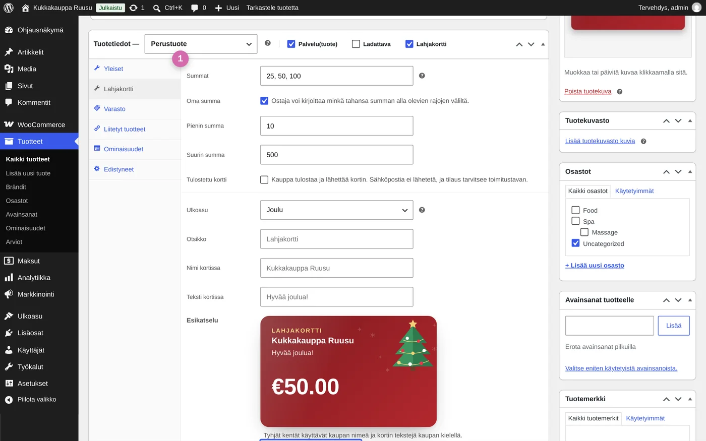 Valitse ulkoasu ja julkaise