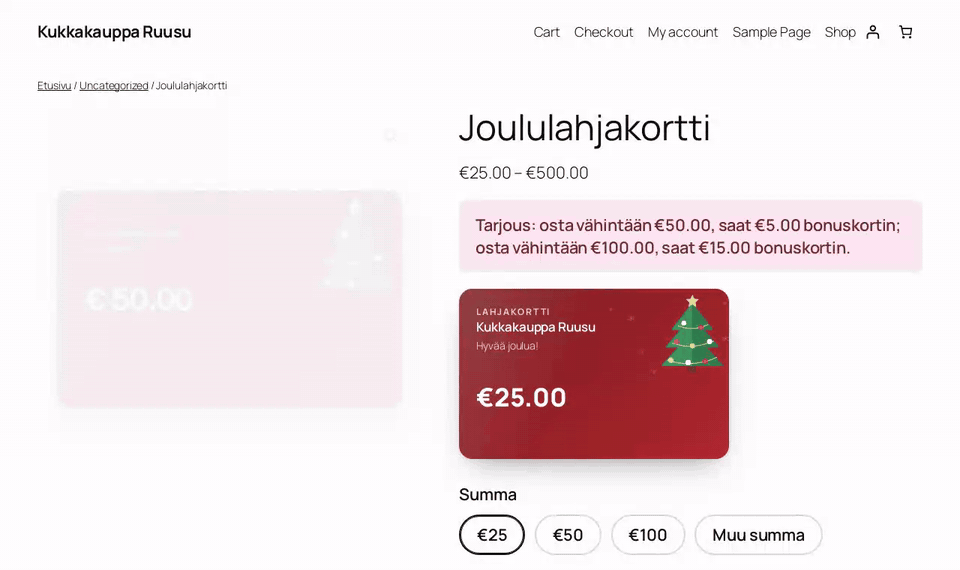 Mitä asiakas näkee